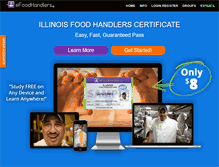 Tablet Screenshot of ilfoodhandlers.com